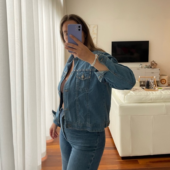 Steele Studded Blue Denim Jacket - Picture 5 of 8